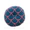 Hello Honey® Navy Blue & Pink Tufted Scallop Pattern Cotton Round Pillow